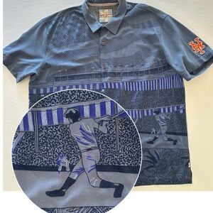 Tommy Bahama New York Mets NY Hawaiian Shirt Mens 3XL Royal 100% Silk